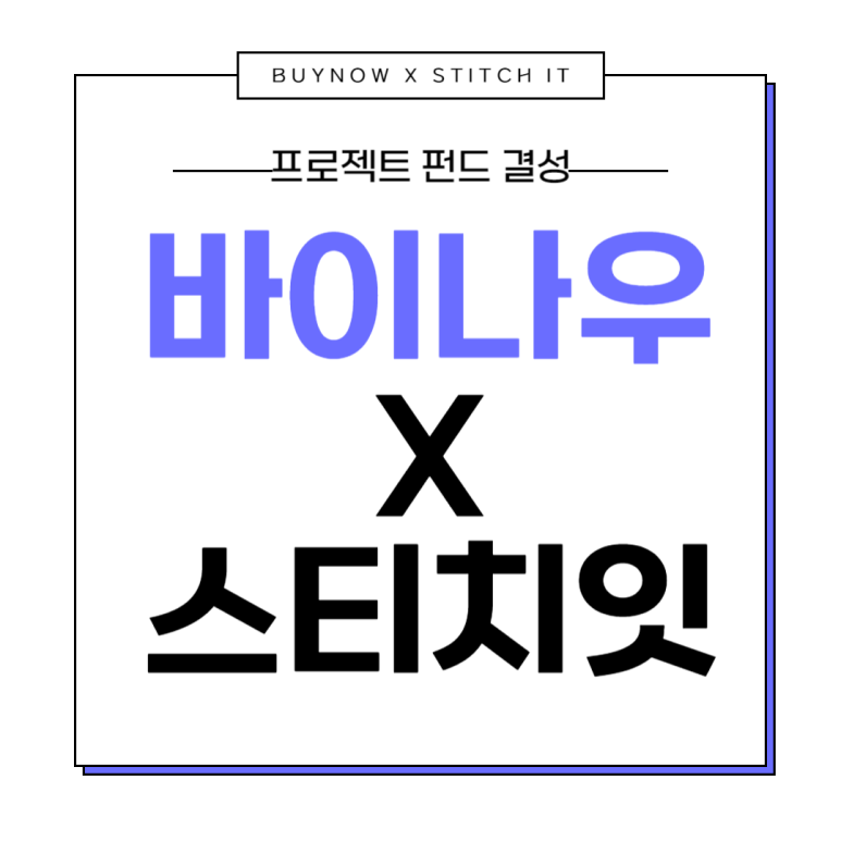 바이나우 X 스티치잇 프로젝트 펀드 결성