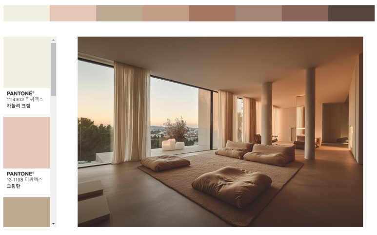 팬톤 2025 컬러 팔레트