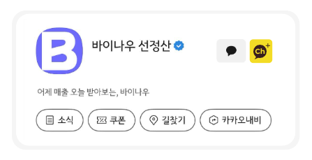 바이나우 카카오 채널